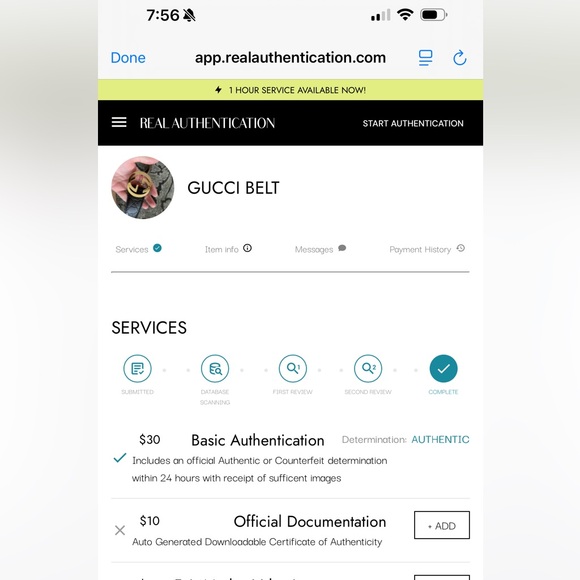 Authentic gucci signature leather belt size 80 - Picture 12 of 12